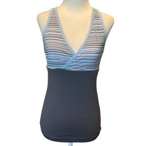Champion Racerback Workout Spandex Wrap V Neck Tank Top Shirt
